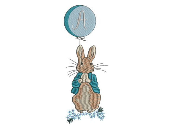 Bunny Balloon Letter A