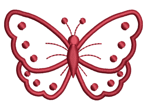 Crimson Polka Dot Butterfly