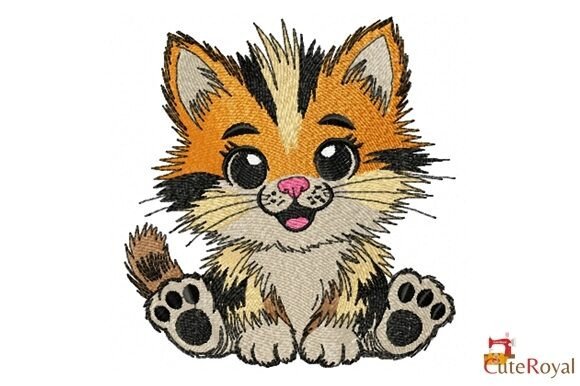 Cute Baby Kitten Sitting
