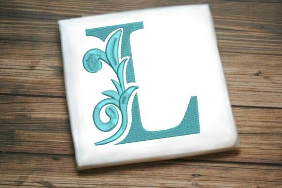 Flourished Leaf Monogram L