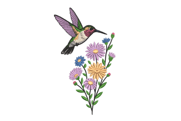 Hummingbird Wildflowers: A Thoughtful Embroidery Design for Meaningful Gifts