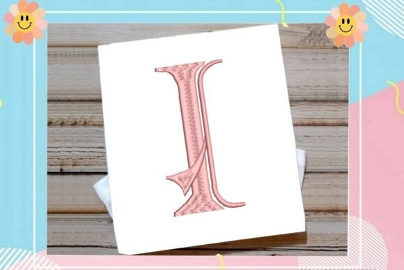 Initial I Elegant Vintage Monogram
