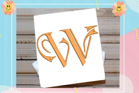Initial W Elegant Vintage Monogram