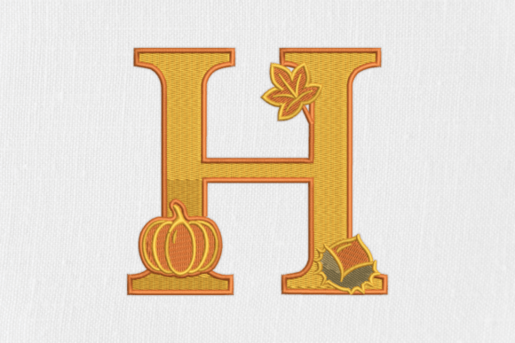 Letter H Autumn Monogram