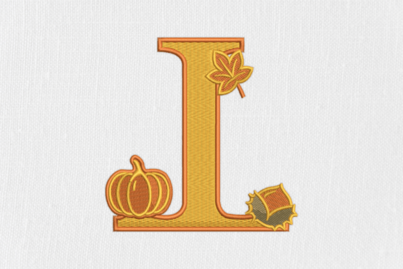 Letter I Autumn Monogram