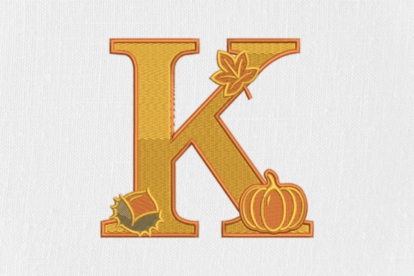Letter K Autumn Monogram