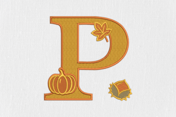 Letter P Autumn Monogram