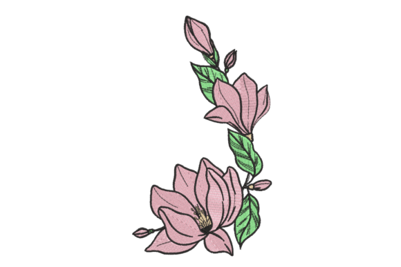 Pink Magnolia Branch