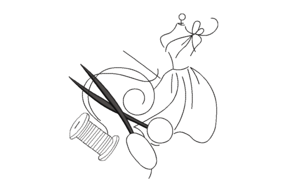 Sewing Line Art