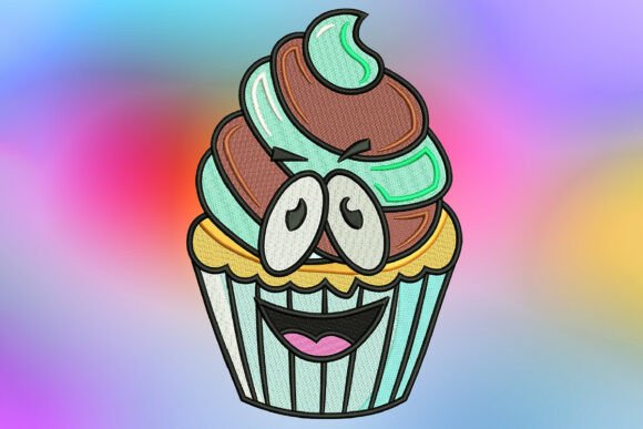 Silly Mint Chocolate Swirl Cupcake
