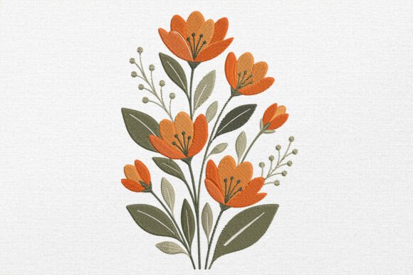 Stylized Flower Bouquet Design