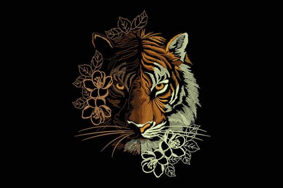 Tiger and Flower