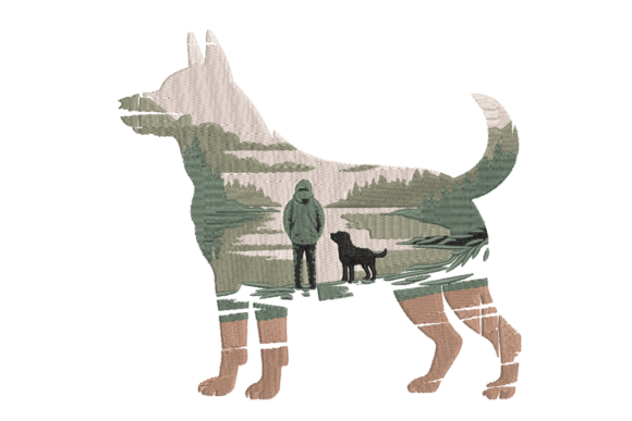 Wolf Silhouette Landscape